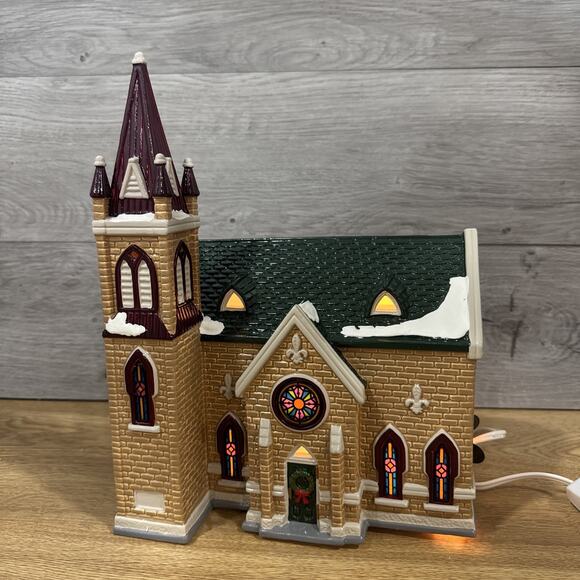 1993Department 56 Original Snow Village Mount Olivet Church Retired - Picture 1 of 11
